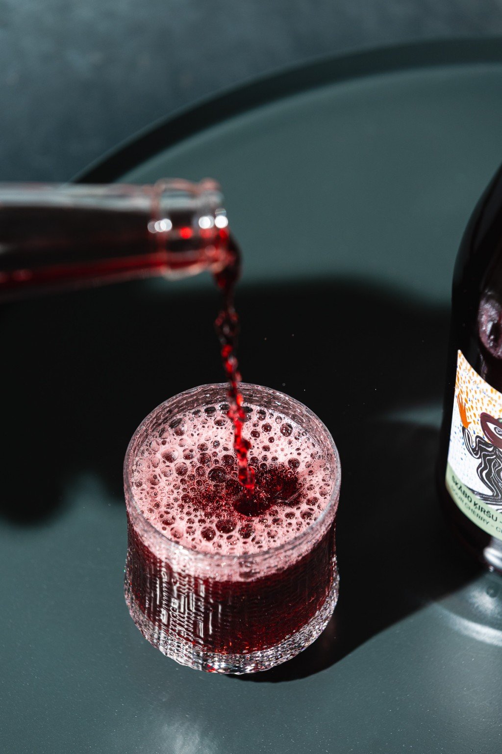 Sour cherry - chokeberry soda