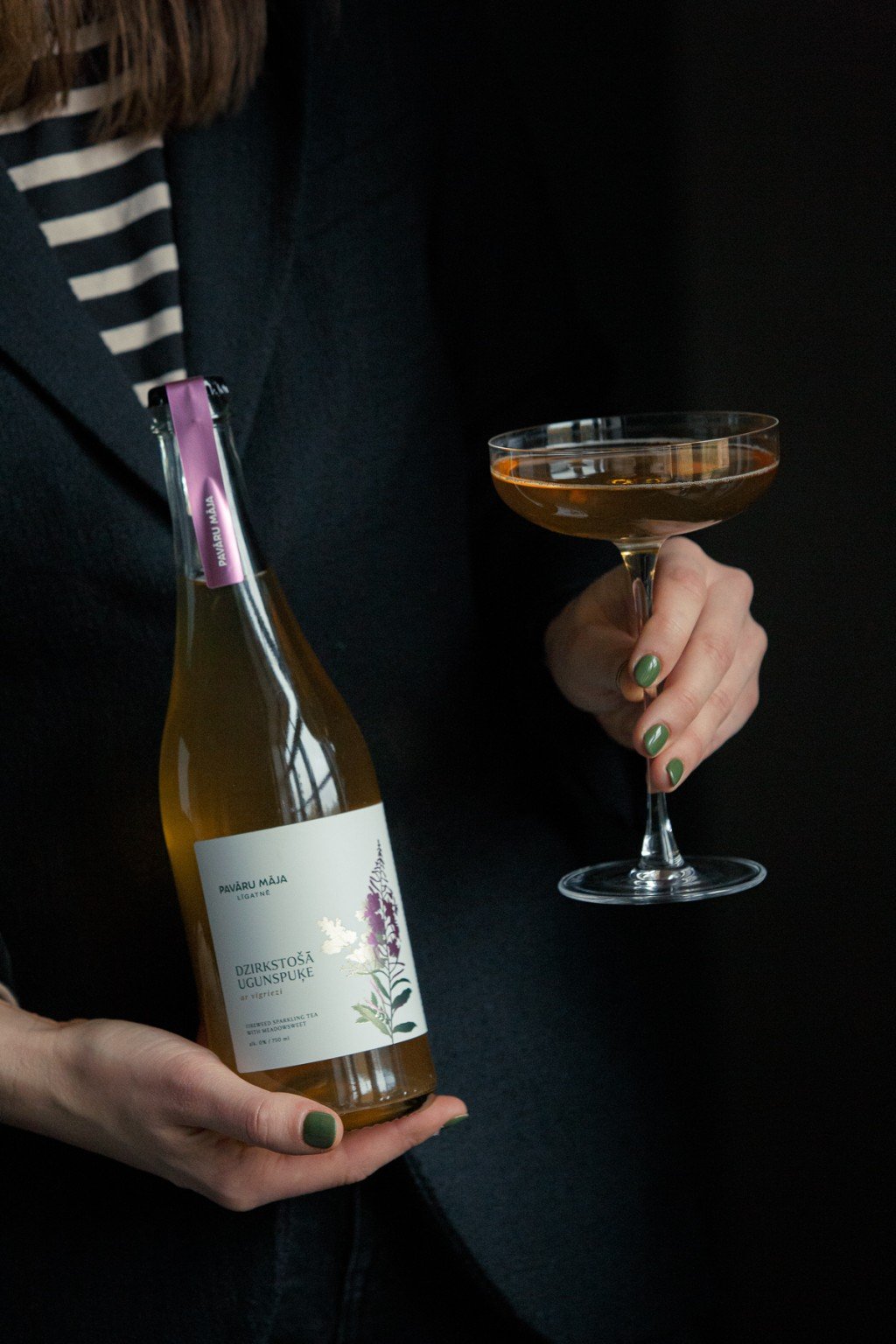 Fermented fireweed sparkling tea